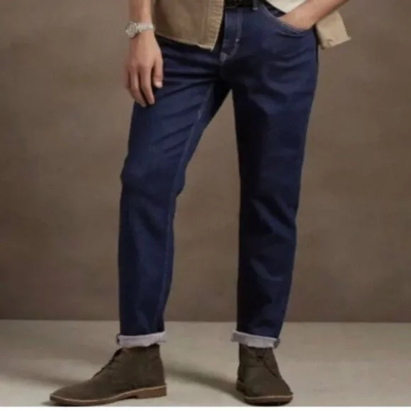 NWT Banana Republic Tapered WATERSHED Mill-valley denim stretch jeans, 36×30 - Picture 2 of 13